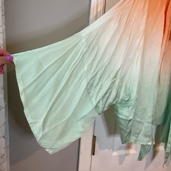 Pippa Kimono Women's Large Neon Orange‎ Lime Ombre - Picture 5 of 16